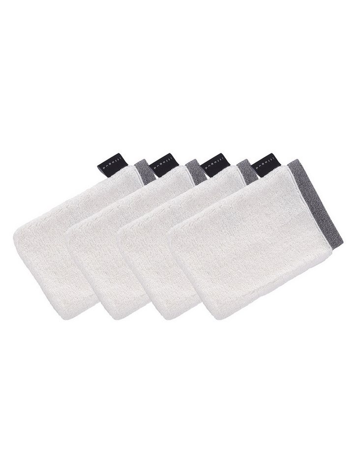 bugatti Waschhandschuh 4er Pack Waschhandschuh Prato, Frottier (Spar-Set, 4-St), hohe Markenqualität von bugatti