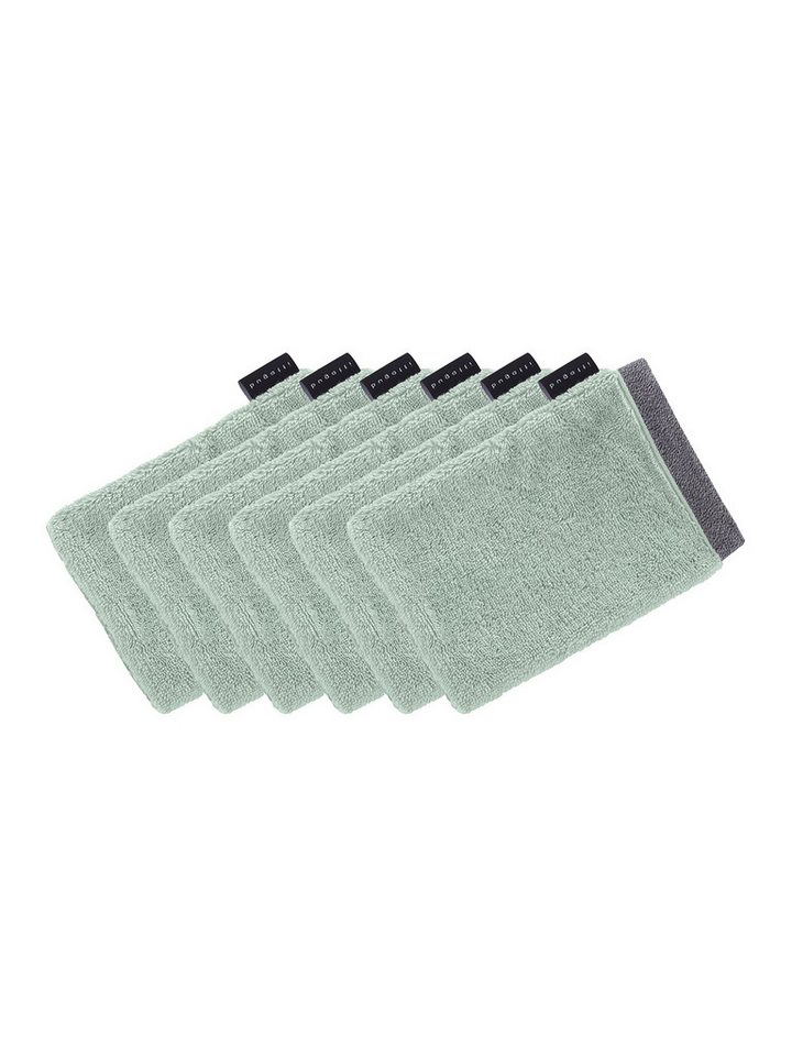 bugatti Waschhandschuh 6er Pack Waschhandschuh Prato, Frottier (Spar-Set, 6-St), hohe Markenqualität von bugatti