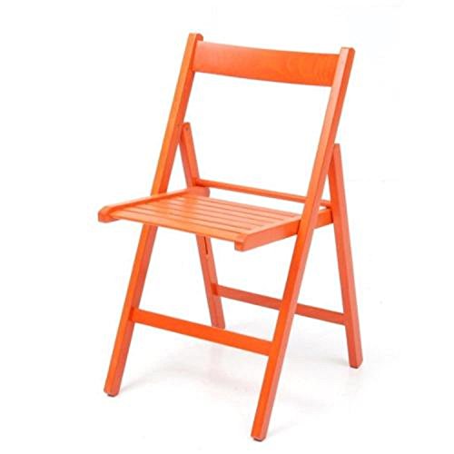 Stühle aus gefärbtem Holz, orange von buiani
