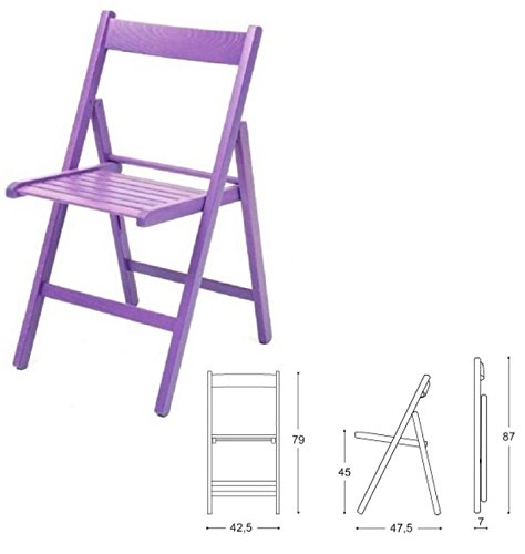 Stühle aus gefärbtem Holz, violett von buiani
