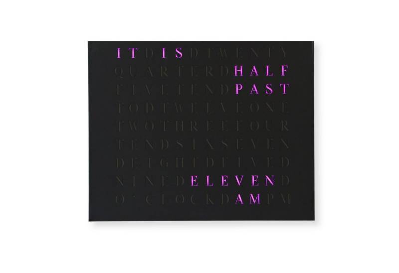 build-yours.de Wanduhr Wortuhr Jupiter in Deutsch - LED Wanduhr zum Aufhängen & Hinstellen (Elegante WordClock aus Stuttgart) von build-yours.de