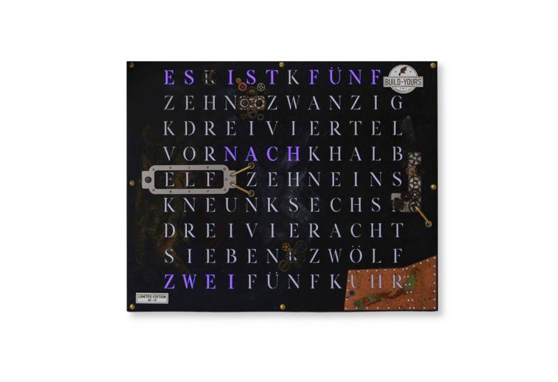 build-yours.de Wanduhr Wortuhr Jupiter in Deutsch - LED Wanduhr zum Aufhängen & Hinstellen build-yours.de Wanduhr Wortuhr Jupiter in Deutsch - LED Wanduhr zum Aufhängen & Hinstellen von build-yours.de