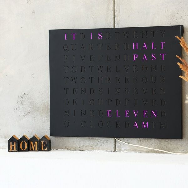 build-yours WordClock Jupiter Edelstahl Schwarz ENGLISCH - elegante Wortuhr - LED Wall Clock build-yours WordClock Jupiter Edelstahl Schwarz ENGLISCH - elegante Wortuhr - LED Wall Clock von build-yours