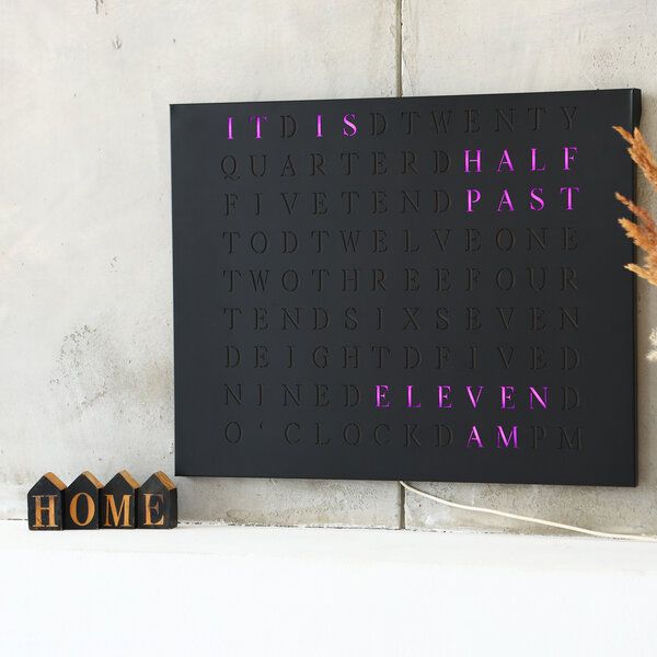 build-yours WordClock Jupiter Edelstahl Schwarz ENGLISCH - elegante Wortuhr - LED Wall Clock build-yours WordClock Jupiter Edelstahl Schwarz ENGLISCH - elegante Wortuhr - LED Wall Clock von build-yours