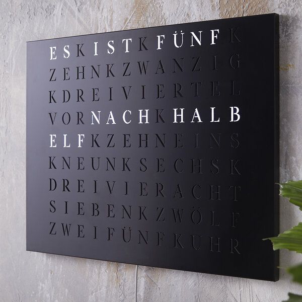 build-yours WordClock Jupiter Edelstahl gelasert in Schwarz - Designer Wortuhr - LED Wanduhr build-yours WordClock Jupiter Edelstahl gelasert in Schwarz - Designer Wortuhr - LED Wanduhr von build-yours