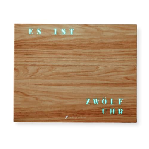 build-yours WordClock Jupiter Holz Optik - Moderne LED Wanduhr mit Wortanzeige - Digitale Wortuhr in Deutsch von build-yours