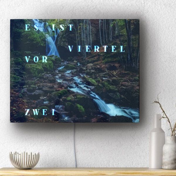 build-yours Wortuhr WordClock Jupiter - LED Wanduhr - Schiefer, Space, Weißer Marmor uvm. von build-yours