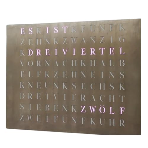 build-yours WordClock Jupiter gelaserter Edelstahl - Digitale Wanduhr mit LED Beleuchtung | Designer Wortuhr für modernes Ambiente build-yours WordClock Jupiter gelaserter Edelstahl - Digitale Wanduhr mit LED Beleuchtung | Designer Wortuhr für modernes Ambiente von build-yours