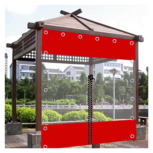 bujnie Außenvorhänge Transparent Garagen Vorhang Mit Reißverschluss, Haken, Transparente Plane Mit Ösen für Carports, Pavillons, Vordächer, Boote, Scheunen (7.22x8.2ft/2.2x2.5m) von bujnie