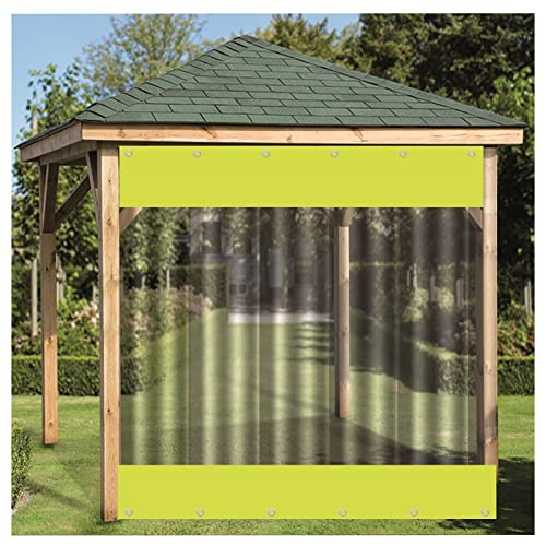 bujnie Outdoor-Vorhang PVC Dick Pavillon Wasserdicht Staubdicht Transparente Plane Mit Ösen Für Veranda, Wohnzimmer, Pergola, Cabana (1x2.5m/3.3x8.2ft) von bujnie