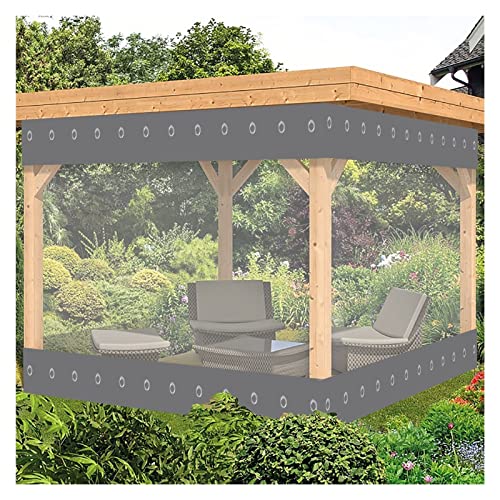 bujnie Transparente Plane für Den Außenbereich, Wind Und Regenisolierung, für Pergola, Veranda, Pavillon, Garten (8'Hx7'W/2.4x2.1m) von bujnie