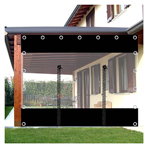 bujnie wasserdichte Klare Plane für Vordächer, Carports, Pavillons, Regenfeste Plane Transparente Plane Mit Ösen Mit Reißverschluss, Haken (6.23x7.22ft/1.9x2.2m) von bujnie