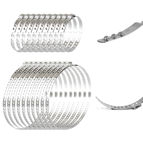 20 Stück Achsmanschette Schelle, Edelstahl CV Schlauchschellen Set, Einstellbar Achsmanschetten Schlauchklemmen Werkzeug Benötigen Keine Schrauben (10 Stück groß 10 Stück klein) von bumnay