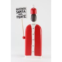 Picketing Santa Figur - | Weihnachtsmann Weihnachtsdeko Urlaubsdeko Volkskunst Schwarzer Latino von bunnywithatoolbelt