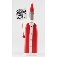 Picketing Santa Figur - | Weihnachtsmann Weihnachtsdeko Urlaubsdeko Volkskunst Schwarzer Latino von bunnywithatoolbelt