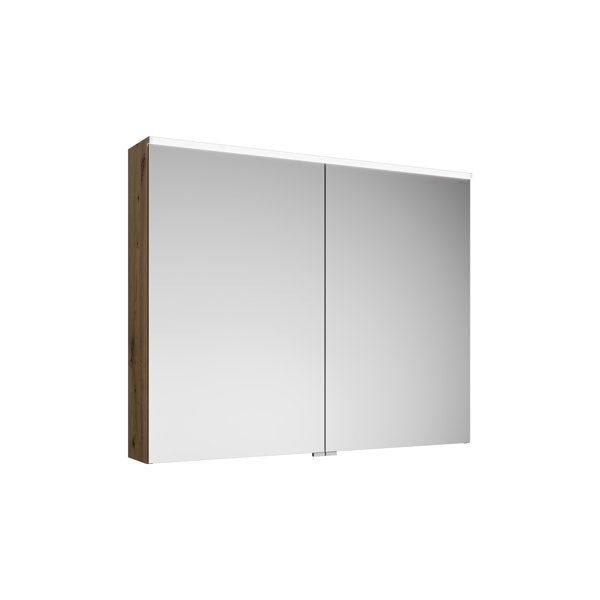 Burgbad Eqio Spiegelschrank mit horizontaler LED-Beleuchtung, 2 Türen, 1000x800mm, SPGS100, Korpus: Eiche Dekor Urban von burgbad GmbH