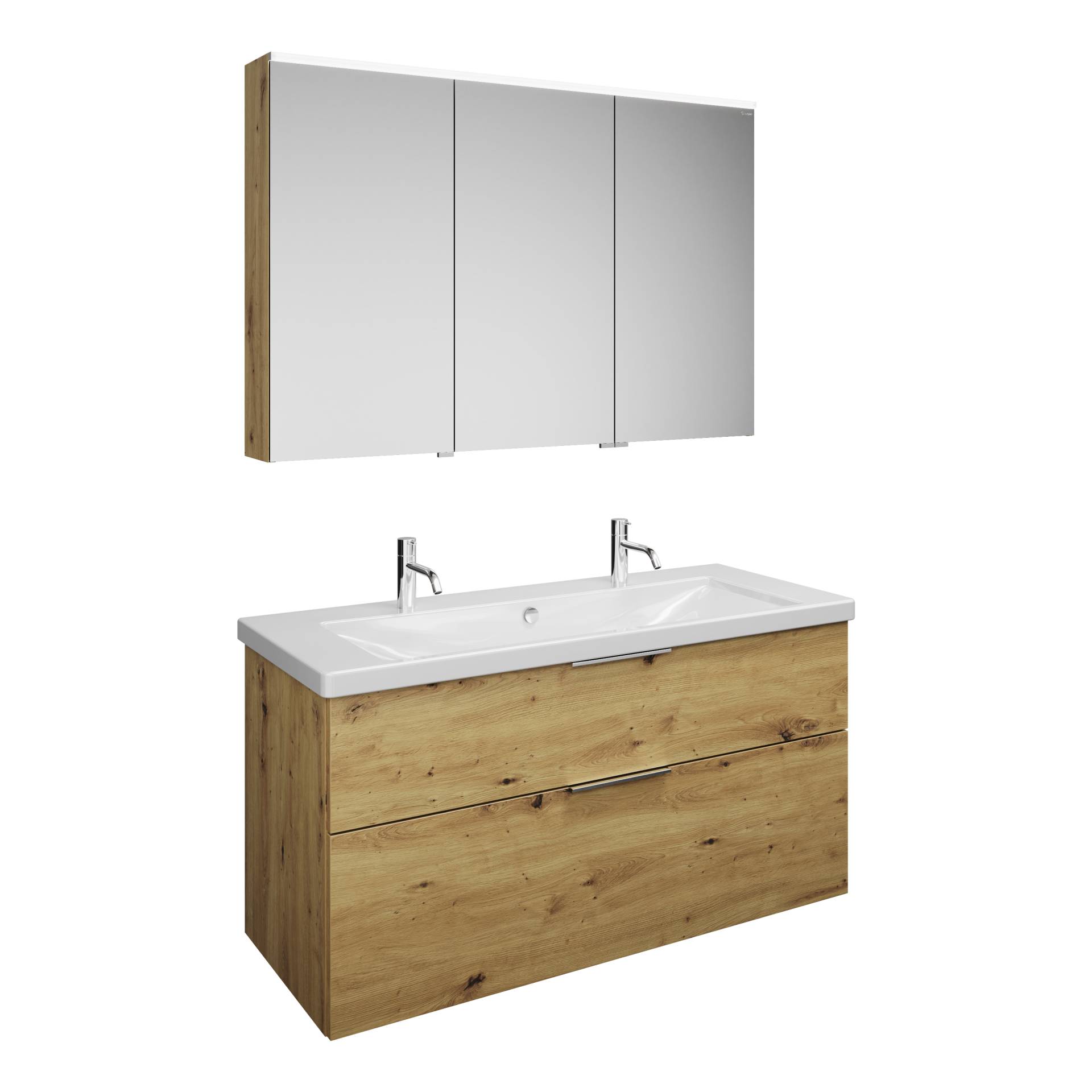 burgbad Eqio Set, bestehend aus Spiegelschrank rechts, Keramik-Waschtisch mit 2 Armaturbohrungen und Waschtischunterschrank, Breite 1230mm, SFAO123RF5662C0001G0146 burgbad Eqio Set, bestehend aus Spiegelschrank rechts, Keramik-Waschtisch mit 2 Armaturbohrungen und Waschtischunterschrank, Breite 1230mm, SFAO123RF5662C0001G0146 von burgbad