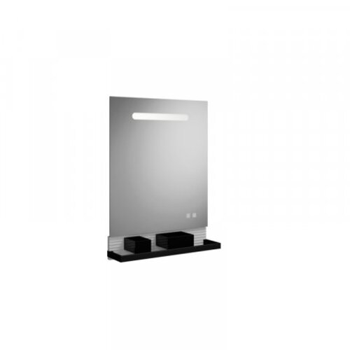 burgbad Fiumo Lichtspiegel, mit horizontaler LED-Beleuchtung, mit Metallreling, 600x700mm, SFXP060F3958 von burgbad