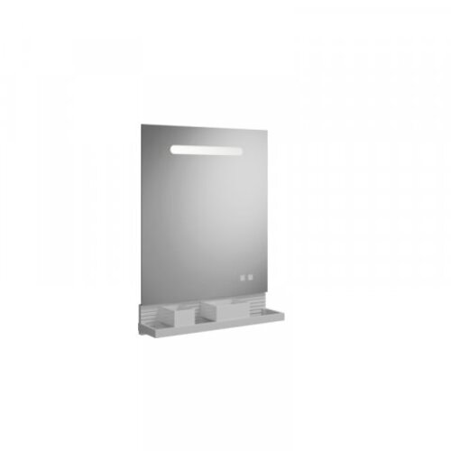 burgbad Fiumo Lichtspiegel, mit horizontaler LED-Beleuchtung, mit Metallreling, 600x700mm, SFXU060F3957 von burgbad