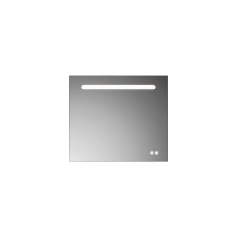 burgbad Lin20 Lichtspiegel mit horizontaler LED-Beleuchtung, Melamin, 800x30x700mm, SIIX080PN529 von burgbad