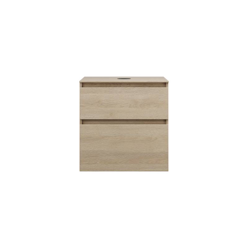 burgbad Lin20 Waschtischunterschrank inklusive Konsolenplatte, 2 Auszüge, 602x552x661mm, WXOD060F5355 von burgbad