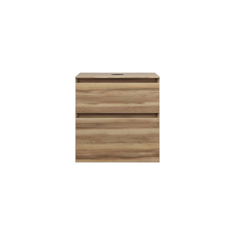 burgbad Lin20 Waschtischunterschrank inklusive Konsolenplatte, 2 Auszüge, 602x552x661mm, WXOD060F5357 von burgbad
