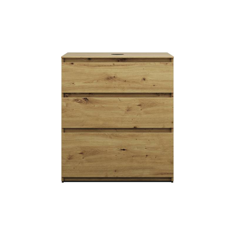 burgbad Lin20 Waschtischunterschrank inklusive Konsolenplatte, 3 Auszüge, 802x552x900mm, WXOE080F5353 von burgbad