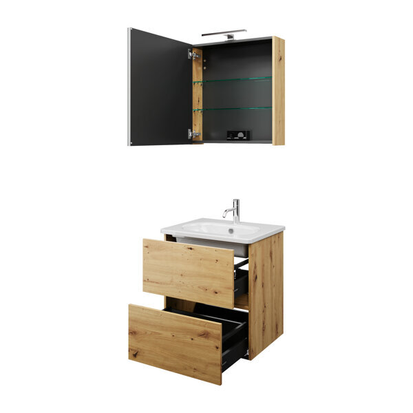 burgbad Rocio Set aus Spiegelschrank mit LED-Leuchte, Waschtisch und Waschtischunterschrank, Breite 600mm, Anschlag links, SGYQ060LF6224C0001 burgbad Rocio Set aus Spiegelschrank mit LED-Leuchte, Waschtisch und Waschtischunterschrank, Breite 600mm, Anschlag links, SGYQ060LF6224C0001 von burgbad