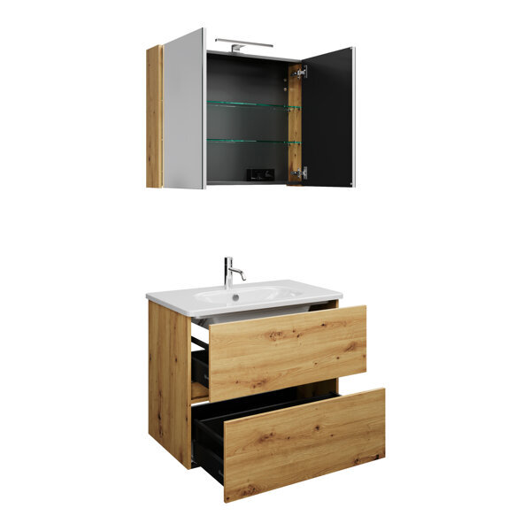 burgbad Rocio Set aus Spiegelschrank mit LED-Leuchte, Waschtisch und Waschtischunterschrank, Breite 800mm, SGYQ080F6224C0001 burgbad Rocio Set aus Spiegelschrank mit LED-Leuchte, Waschtisch und Waschtischunterschrank, Breite 800mm, SGYQ080F6224C0001 von burgbad