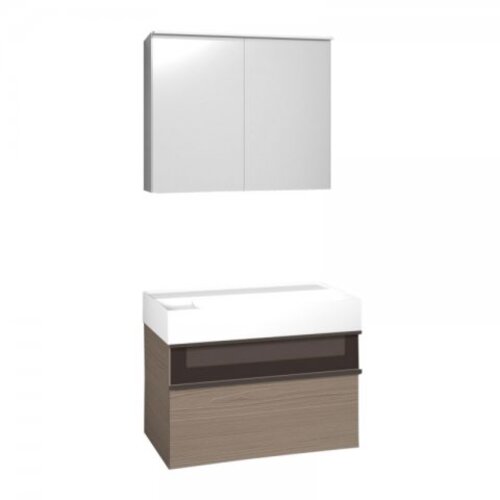 burgbad Yumo Set Mineralguss-Waschtisch inklusive Waschtischunterschrank, inklusive Spiegelschrank mit LED-Waschtischbeleuchtung, Breite: 815mm, SFLA082F3198G0179 burgbad Yumo Set Mineralguss-Waschtisch inklusive Waschtischunterschrank, inklusive Spiegelschrank mit LED-Waschtischbeleuchtung, Breite: 815mm, SFLA082F3198G0179 von burgbad