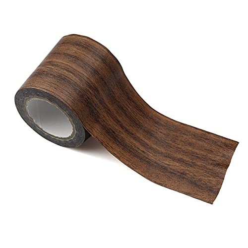 burkfeeg Boden Holzoptik Klebeband Realistische Holzmaserung Reparatur für Laminat Möbel Reparatur Klebeband für Tür, Tisch und Stühle-(8cm*4,57m), Dunkelbraun von burkfeeg