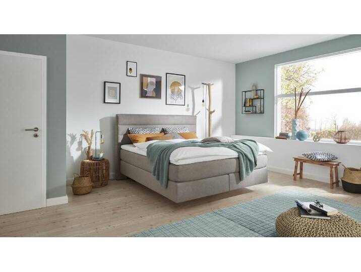 Comfortmaster Boxspringbett ca. 180 x 200 cm in Stoff Nele anthra von busswohnen