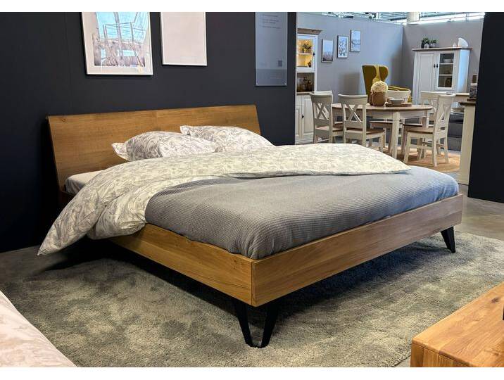 Frankenmöbel Bettgestell BE-0823 in Wildeiche massiv geölt von busswohnen