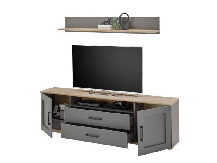 HBZ Meble Lowboard VENEZIA B/H/T ca.200x60x38cm in Grau / Abs. Ar HBZ Meble Lowboard VENEZIA B/H/T ca.200x60x38cm in Grau / Abs. Ar von busswohnen