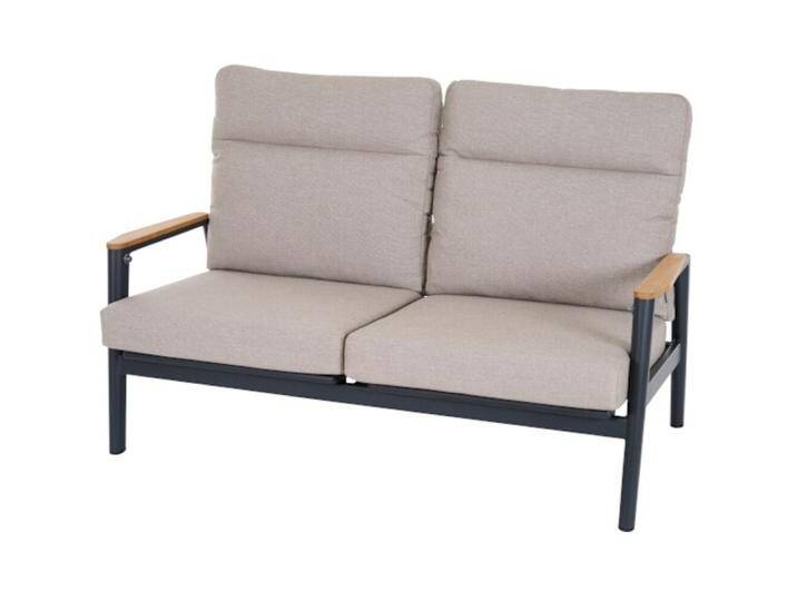Lounge-Bank 2-sitzig CORTINA ca.B150 H97 T81 cm in Aluminium matt Lounge-Bank 2-sitzig CORTINA ca.B150 H97 T81 cm in Aluminium matt von busswohnen
