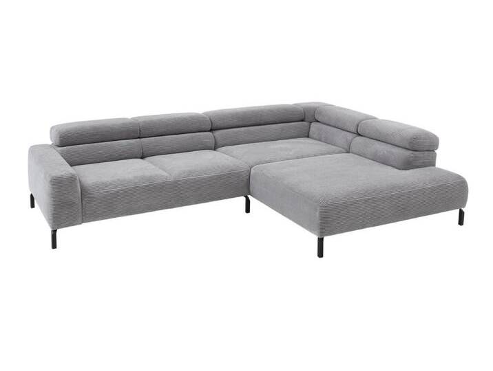 Polsterecke SPRING ca. 276x219cm in Stoff Cord grey von busswohnen