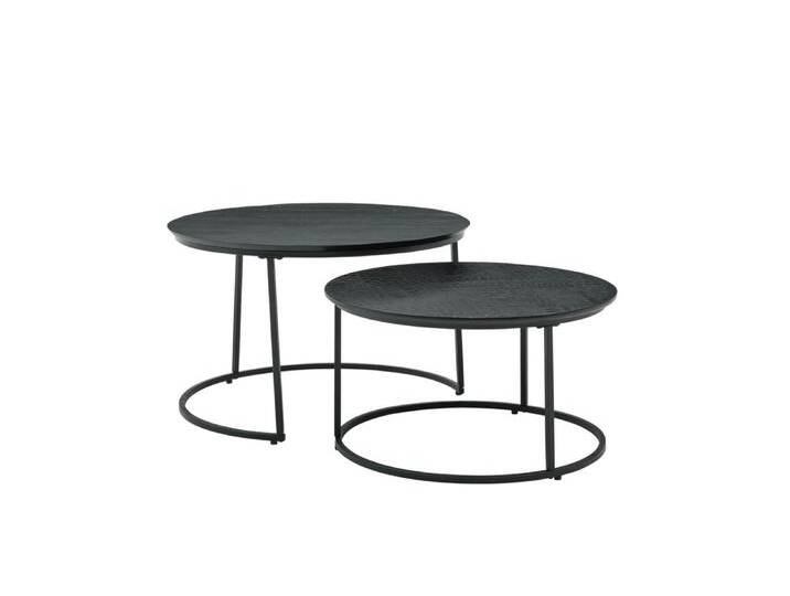 Roomio Couchtisch 2er-Set NO. 2001 in Mango massiv, schwarz gebei Roomio Couchtisch 2er-Set NO. 2001 in Mango massiv, schwarz gebei von busswohnen