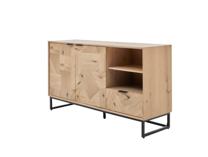 Roomio Sideboard NO. 2002 in Eiche Echtholzfurnier natur / Front von busswohnen