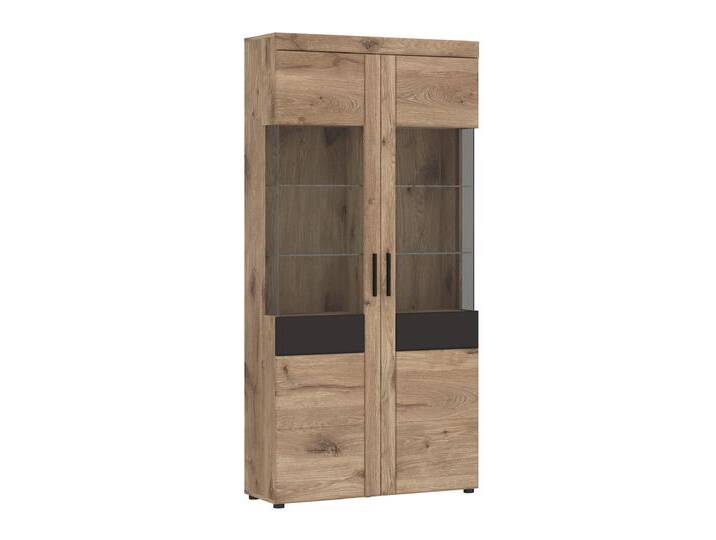 Vitrine GRANO in in Viking Eiche Nachbildung/Kosmos grau von busswohnen