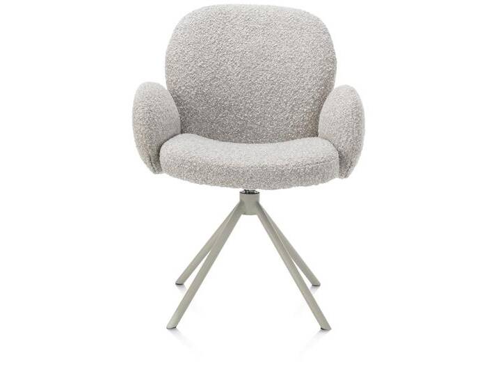 XOOON Armstuhl JAXON ca. B66 H85 T63 cm in Stoff Brioni kiesel von busswohnen
