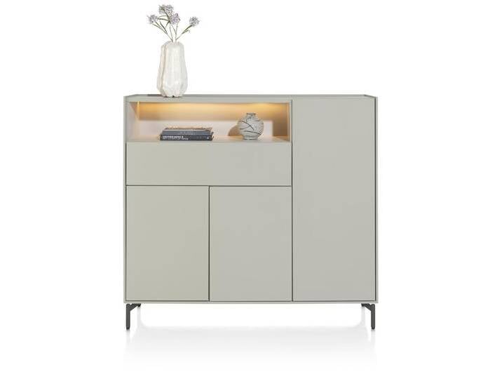 XOOON Highboard NOON ca. B148 H135 T42 cm in silk grey XOOON Highboard NOON ca. B148 H135 T42 cm in silk grey von busswohnen