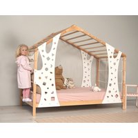 Busywood Montessori Kletterbett, Holz Kinder Spielen Bettgestell, Kleinkind Kletter Gym Bett, Aktivität Gym, Kinderbett Mit Kletterwand von busywood