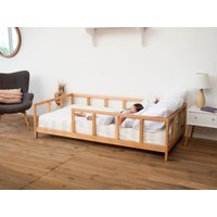 Doppelbett, Massivholzbett, Teenagerbett, Vollbett, Umweltfreundlich Möbel, Kinderzimmer Möbel, Bettrahmen, Kinderbett, Montessori Bett von busywood