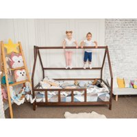 Hausbett, Bettrahmen, Holzhaus, Kinderbett, Schlafzimmermöbel, Moderne Kinder, Spielzimmermöbel, Busywood, Bett Zum Klettern von busywood