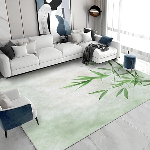 Waschbarer Kurzflor-Teppich 140x200 - Bambus Grün Teppiche - Modern Dünn Saugfähig Carpet Für Wohnzimmer Schlafzimmer Jugendzimmer Jungen Mädchen Oder Als Bettvorleger S&787 Waschbarer Kurzflor-Teppich 140x200 - Bambus Grün Teppiche - Modern Dünn Saugfähig Carpet Für Wohnzimmer Schlafzimmer Jugendzimmer Jungen Mädchen Oder Als Bettvorleger S&787 von buyluhn
