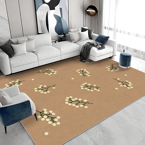 Waschbarer Kurzflor-Teppich 160x200 - Blumen Braun Teppiche - Abstrakt Dünn Saugfähig Carpet Für Wohnzimmer Schlafzimmer Jugendzimmer Jungen Mädchen Oder Als Bettvorleger A&294 Waschbarer Kurzflor-Teppich 160x200 - Blumen Braun Teppiche - Abstrakt Dünn Saugfähig Carpet Für Wohnzimmer Schlafzimmer Jugendzimmer Jungen Mädchen Oder Als Bettvorleger A&294 von buyluhn