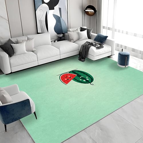 buyluhn Großer Kurzflor-Teppich 180x200 - Wassermelone Grün Teppiche - Früchte Waschbar Dünn rutschfest Saugfähig Carpet für Wohnzimmer Schlafzimmer Esszimmer Oder Als Küchenteppich S&1189 buyluhn Großer Kurzflor-Teppich 180x200 - Wassermelone Grün Teppiche - Früchte Waschbar Dünn rutschfest Saugfähig Carpet für Wohnzimmer Schlafzimmer Esszimmer Oder Als Küchenteppich S&1189 von buyluhn