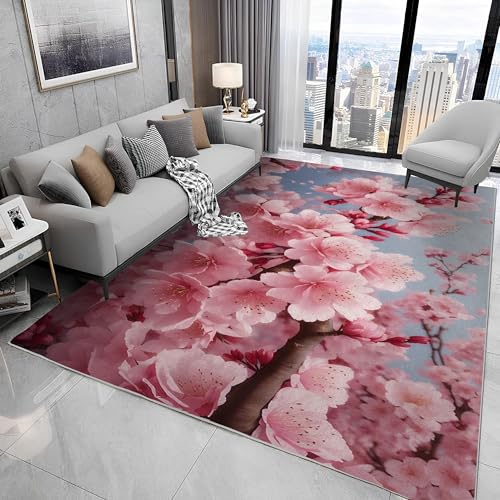 buyluhn Großer waschbarer Kurzflor-Teppich 250x300, Pfirsichblüte Teppich, Blumen Dünn Saugfähig Vielseitig für Wohnzimmer Schlafzimmer Oder Als Bettvorlege N90 buyluhn Großer waschbarer Kurzflor-Teppich 250x300, Pfirsichblüte Teppich, Blumen Dünn Saugfähig Vielseitig für Wohnzimmer Schlafzimmer Oder Als Bettvorlege N90 von buyluhn