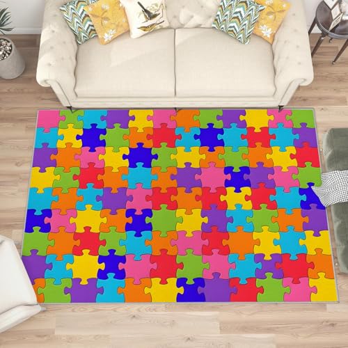 buyluhn Quadratischer Kurzflor-Teppich 120x120, Bausteine Farbe Teppich Jugendzimmer, Spieler Waschbar rutschfest Dünn Saugfähig Teppiche Für Bad Eingangsbereich Innenräume N274 buyluhn Quadratischer Kurzflor-Teppich 120x120, Bausteine Farbe Teppich Jugendzimmer, Spieler Waschbar rutschfest Dünn Saugfähig Teppiche Für Bad Eingangsbereich Innenräume N274 von buyluhn
