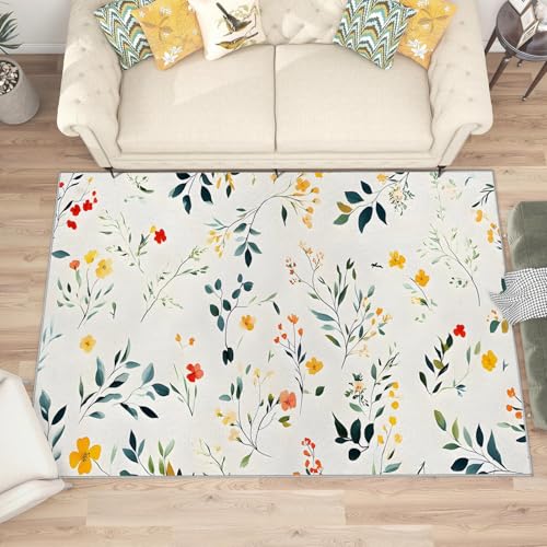 buyluhn Quadratischer Kurzflor-Teppich 120x120, Blumen Grün Teppich, Blumen Waschbar rutschfest Dünn Saugfähig Teppiche Für Bad Eingangsbereich Innenräume L292 buyluhn Quadratischer Kurzflor-Teppich 120x120, Blumen Grün Teppich, Blumen Waschbar rutschfest Dünn Saugfähig Teppiche Für Bad Eingangsbereich Innenräume L292 von buyluhn